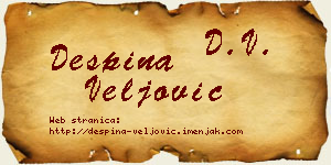 Despina Veljović vizit kartica
